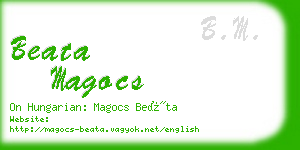 beata magocs business card